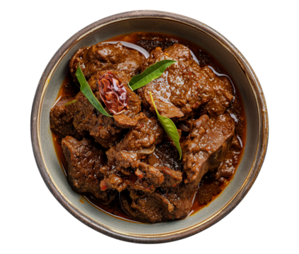 Rendang isolated on transparent background