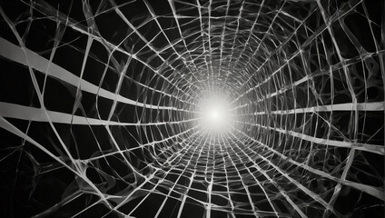 Obraz premium web on black,spider web with dew drops, web