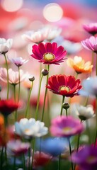 Cluster of Flowers in Grass