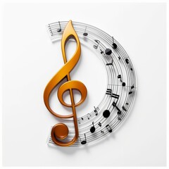 Elegantly Stylized Treble Cleftreble clef, music, musical symbol, swirls, elegant, stylized, flowing, ornate, violin clef, g clef, graphic, key, musical, note, art, element, design, icon, sign, symbol