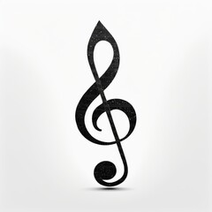 Obraz premium Elegantly Stylized Treble Cleftreble clef, music, musical symbol, swirls, elegant, stylized, flowing, ornate, violin clef, g clef, graphic, key, musical, note, art, element, design, icon, sign, symbol