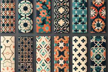Various Patterns Displayed on a Wall