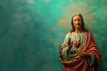 Jesus Holding a Heart
