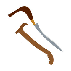 traditional weapon rencong icon vector illustration design template