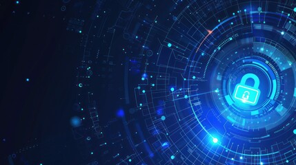 Fototapeta premium Business technology privacy concept, cyber security data protection.future concept