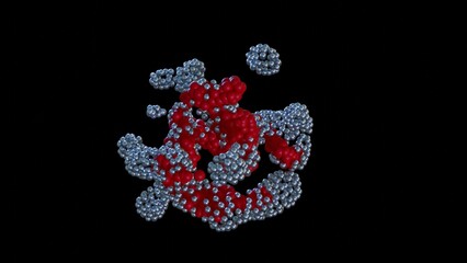 Molecular interactions. Atoms, molecules, chemical reactions.
Chemical interactions. Molecules interacting.
Nanoparticles coating surfaces.
Particles surrounding blood cells.
3d render illustration