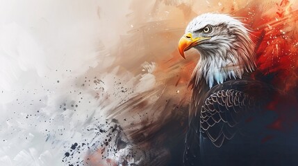 background with bald eagle