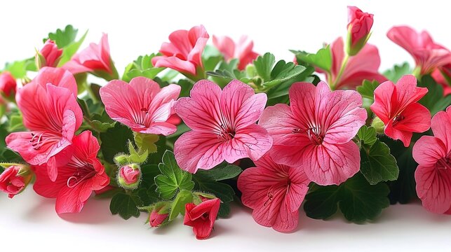 Pink flowers.