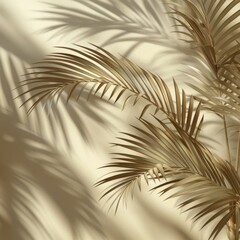 Shadow of Palm Tree Leaves on Wall