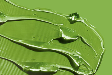 Liquid gel cosmetic smudge cool pastel green