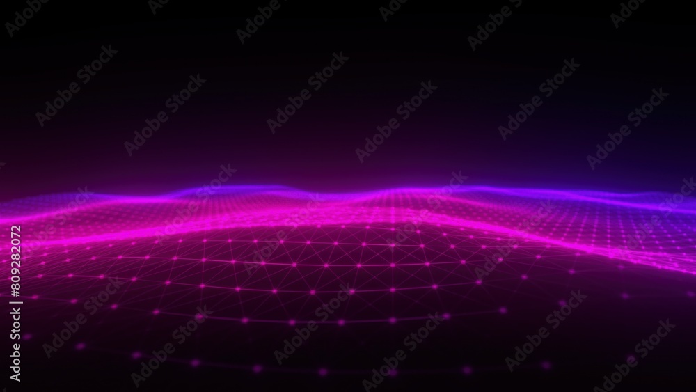 Poster connection dots with purple lines and dots. computer generated 3d render