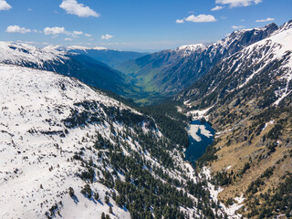 Aerial view of Suhoto Lake at Rila Mountain, Bulgaria