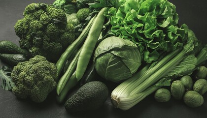 assortment of green vegetables