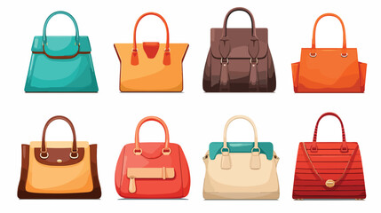 Set of stylish women s handbags - tote shopper hobo