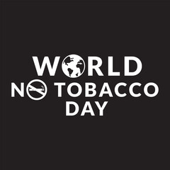 World No Tobacco Day Logo. No Smoking Day Awareness. Poison or cancer of cigarette. Vector. Illustration. Quit Smoking. Lungs cancer. May 31st