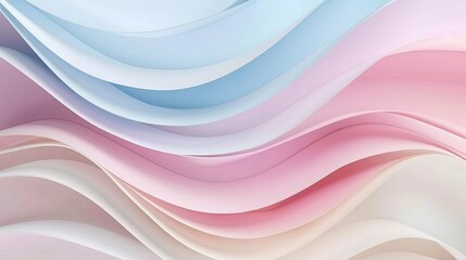 Abstract pastel colors 3d wave background. Abstract background in soft pastel colors