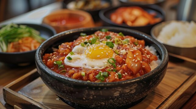 Hobakjuk of Korean traditional food. Generative Ai