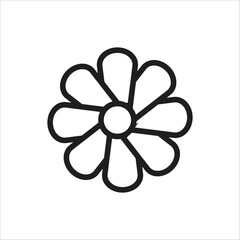 flower vector icon line template