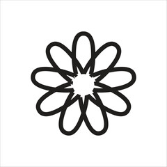 flower vector icon line template