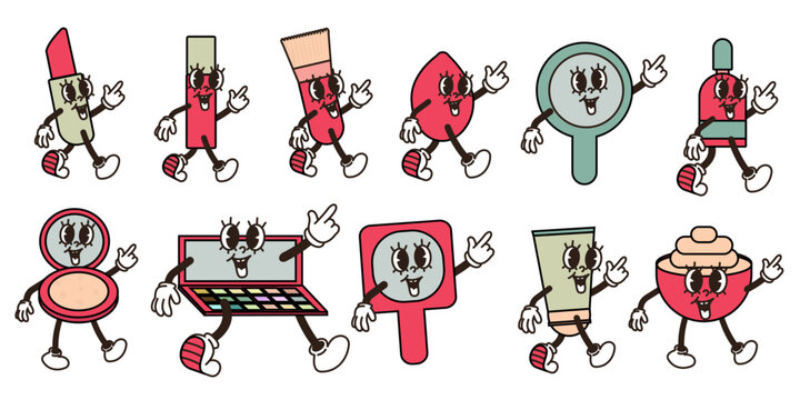 RETRO WALKING MAKEUP CHARACTERS