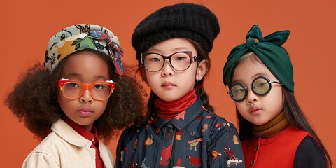 well-dressed fashion models - young and wearing stylish clothing and glasses