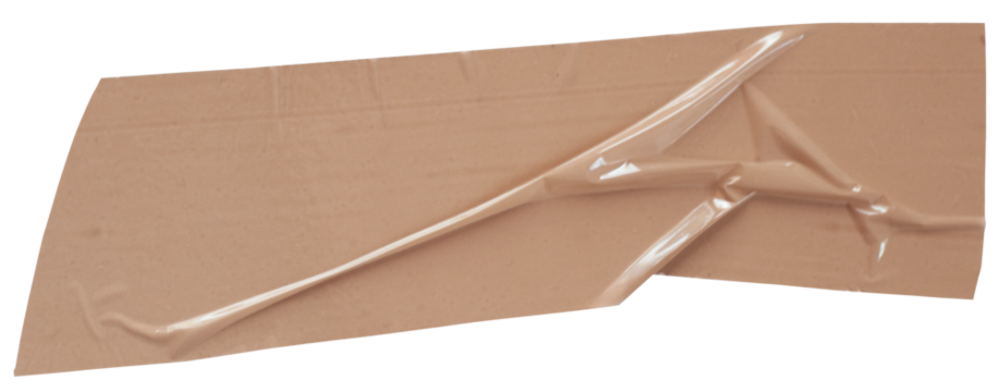 Fita isolante adesiva isoladas. Recortes pegajosos de plástico amassado. Colante abstrato, detalhes.