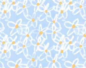 Bright baby blue daisy flowers for summer collections