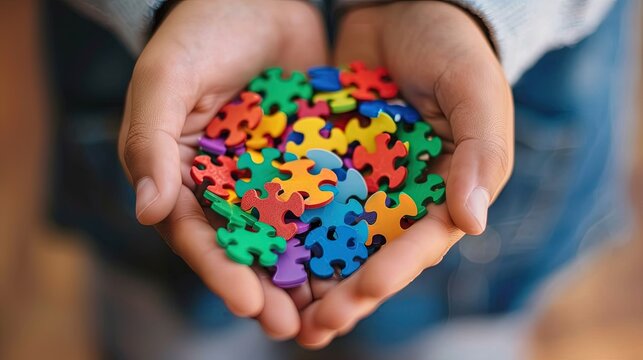 autism spectrum puzzle pieces - Powered by Adobe