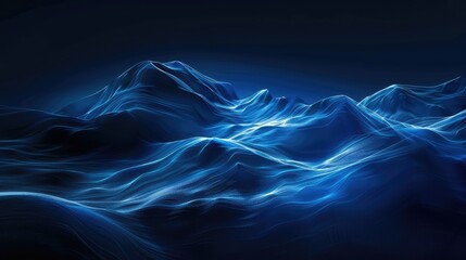 abstract wavy mountain futuristic 3D landscape