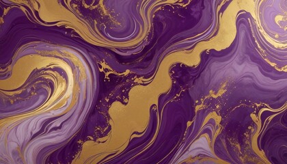 Vibrant Colorful Marble Texture With Gold Abstract Background