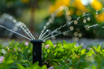 water sprinkler in the garden