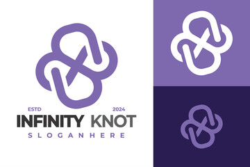 Letter S  Infinity Knot logo design vector symbol icon illustration
