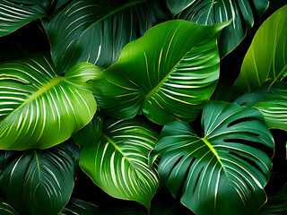 palm leaves background