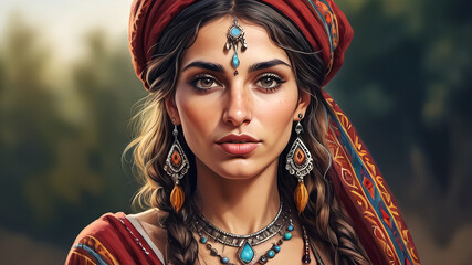 A gypsy woman.