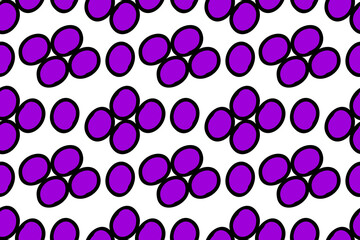 Violet, purple flowers, springtime, field. Seamless vector pattern for design and decoration.
