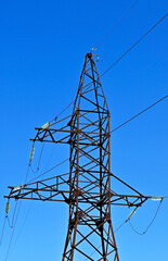 High voltage transmission tower