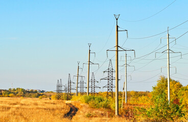 High voltage transmission line in Moldova