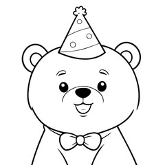 Cute vector illustration bear hand drawn for toddlers