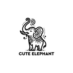 elephant outline illustration, black elephant art, elephant outline illustration, elephant silhouette, elephant design, elephant logo, cute elephant
