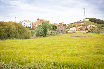 a view of Valpalmas village, comarca of Cinco Villas, province of Zaragoza, Aragon, Spain