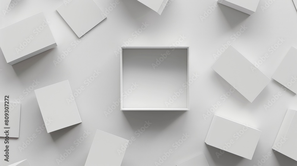Poster white background with empty box