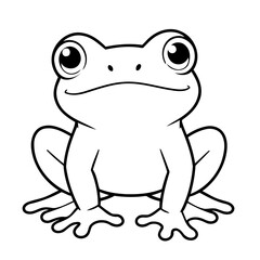 Vector illustration of a cute Frog drawing for children page