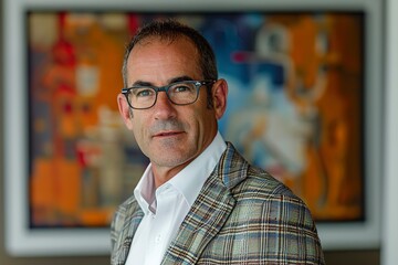 Obraz premium man entrepreneur envisioning future