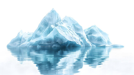 Set of icebergs, cut out
