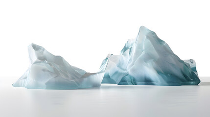 Set of icebergs, cut out