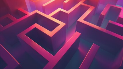 Abstract Geometric Maze Background