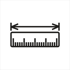 ruler vector icon line temlate