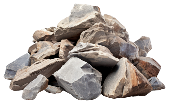 PNG  Pile of broken stone mineral rubble rock.