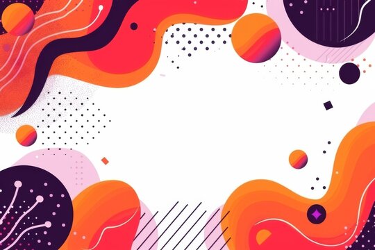 90's Inspired Background with Neon Colors and Bold Patterns - Vintage Decor, Party Themes