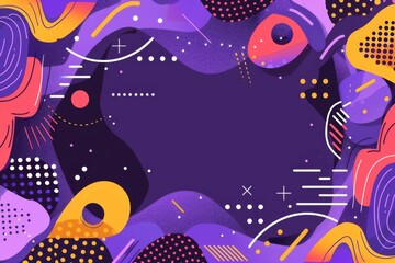 90's Inspired Background with Neon Colors and Bold Patterns - Vintage Decor, Party Themes